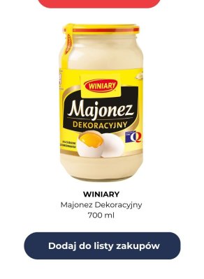 Majonez dekoracyjny 700 ml promocja w Auchan