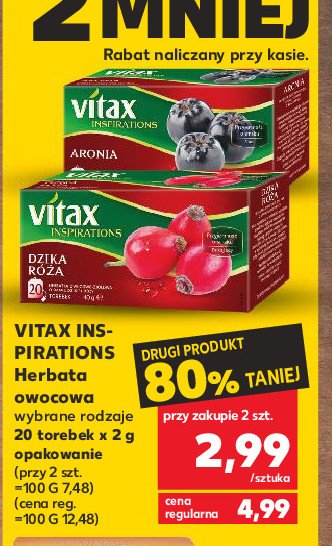 Herbata dzika róża Vitax inspirations promocja