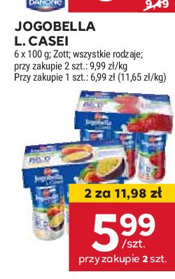 Jogurt truskawka ZOTT JOGOBELLA L. CASEI promocja