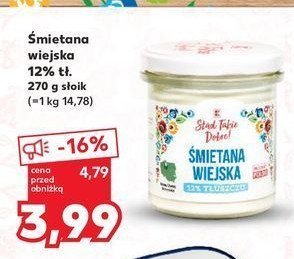 Śmietana wiejska 12 % K-classic stąd takie dobre! promocja w Kaufland