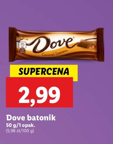 Baton z karmelem DOVE LIAISON promocja