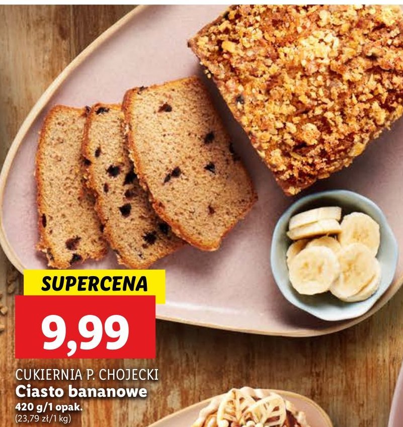 Ciasto bananowe Chojecki promocja w Lidl