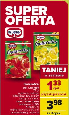 Galaretka truskawkowa Dr. oetker promocja
