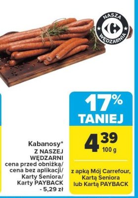 Kabanosy z naszej wędzarni promocja w Carrefour