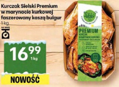 Kurczak Sielski Premium w marynacie kurkowej faszerowany kaszą bulgur 1kg promocja w Delikatesy Centrum