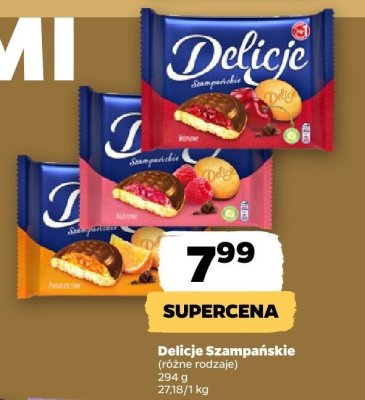 Ciastka Szampańskie (różne rodzaje) Delicje promocja w Netto