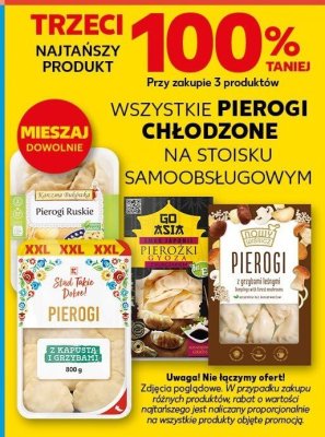 Wszystkie pierogi chłodzone  na stoisku samoobsługowym TRZECIE -100% promocja w Kaufland