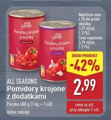 Pomidory krojone w kostk臋 All seasons promocja