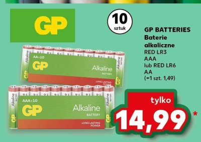 Baterie alkaliczne GP RED LR3 AAA lub RED LR6 AA 10 sztuk promocja w Kaufland