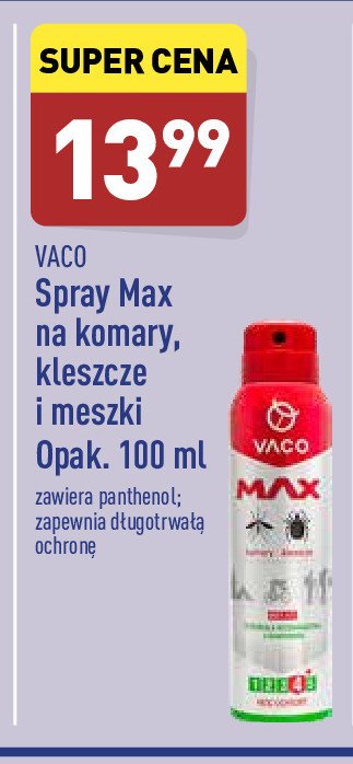 Spray na komary i kleszcze max Vaco promocja