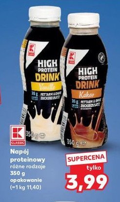 Napój proteinowy kakao K-classic promocja w Kaufland
