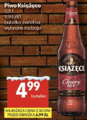 Piwo Książęce 0,5l butelka zwrotna promocja w Delikatesy Centrum
