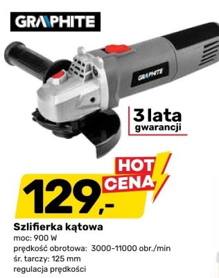 Szlifierka kątowa Graphite moc: 900 W promocja w Bricomarche