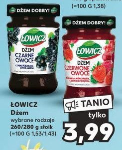 Dżem czarne owoce czarna porzeczka-jeżyna-aronia Łowicz promocja
