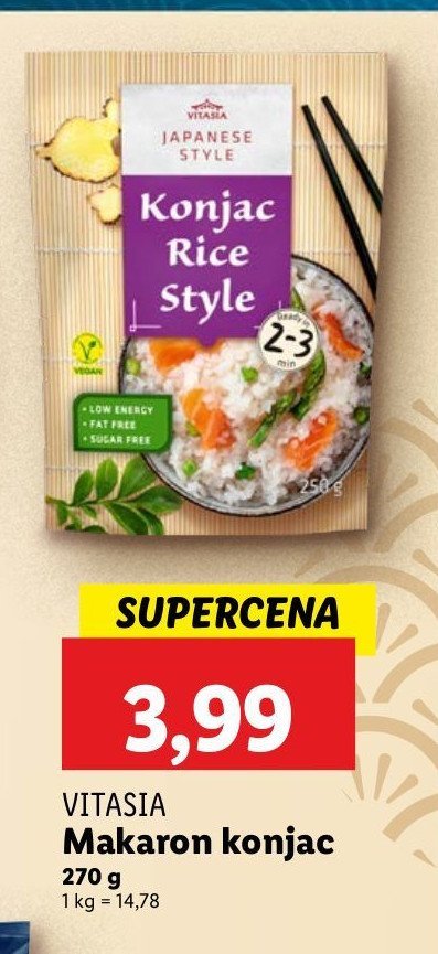 Makaron konjac Vitasia asia promocja