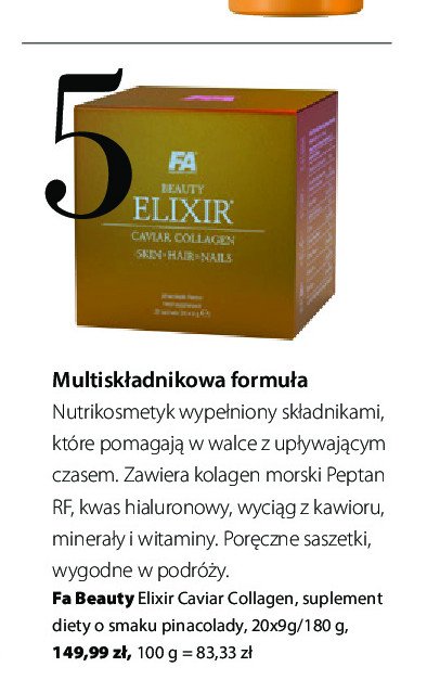 Suplement diety Fa beauty elixir promocja