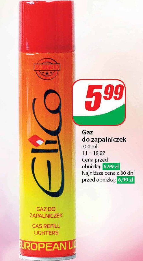 Gaz do zapalniczek bamaz Elico promocja