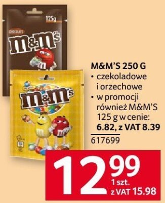 M&M's 250 g czekoladowe, orzechowe promocja w Selgros