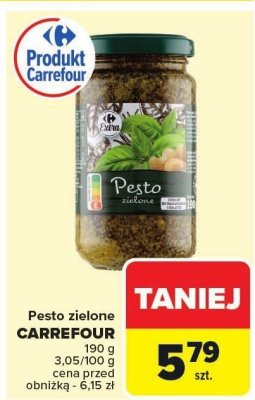 Pesto zielone Carrefour promocja w Carrefour Market