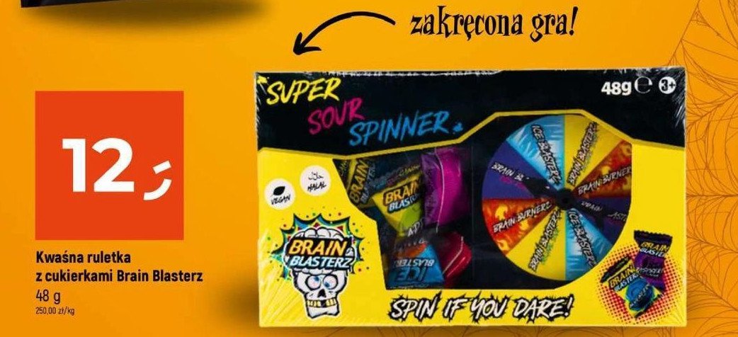 Zestaw kwaśnych cukierków z ruletką BRAIN BLASTERZ Bon bon buddies promocja w Dealz