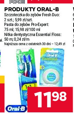 Nić dentystyczna 50 m Oral-b essential floss promocja