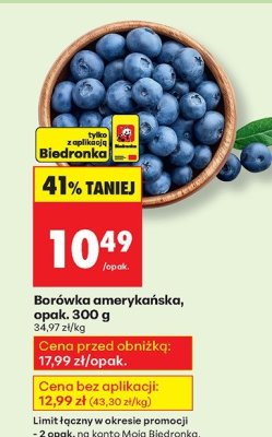 Borówka amerykańska promocja w Biedronka