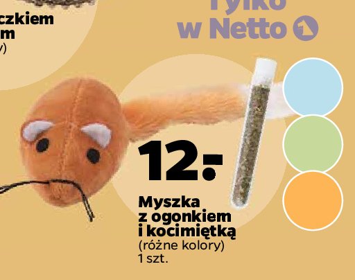 Myszka z ogonkiem z kocimiętką promocja