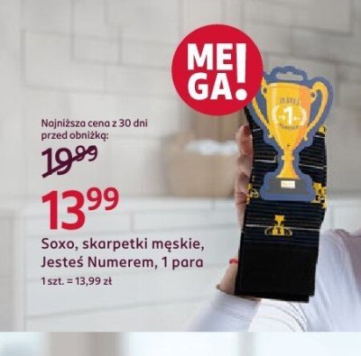 Skarpetki męskie Jesteś Numerem 1  promocja w Rossmann