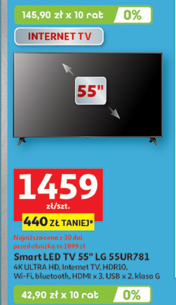 Telewizor 55'' 55ur781 Lg promocja