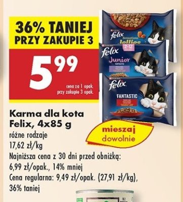 Karma dla kota wo艂owina i kurczak Purina felix fantastic promocja