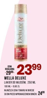 Lakier WELLA DELUXE do włosów, 250 ml promocja w Drogerie Natura