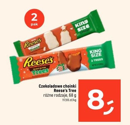 Czekoladki choinki z białej czekolady Reese's promocja w Dealz