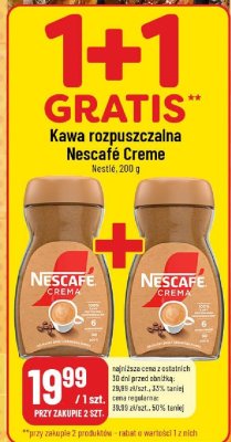 Kawa rozpuszczalna Nescafe Crema promocja w POLOmarket