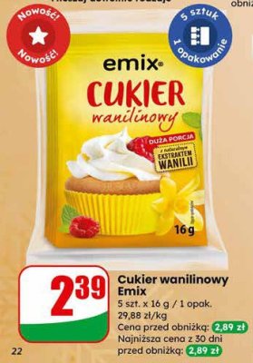 Cukier waniliowy 5 szt.  promocja w Dino