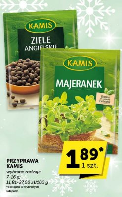Przyprawy Kamis wybrane rodzaje promocja w Groszek