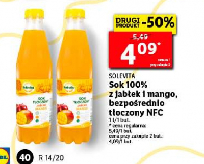 Sok jab艂ko- mango Solevita promocja