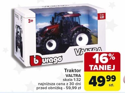 Traktor Bburago Valtra skala 1:32 promocja w Carrefour