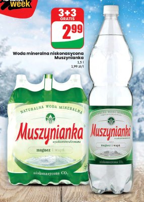 Woda mineralna niskonasycona Muszynianka promocja w Dino