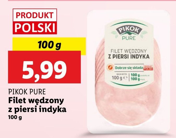 Filet wędzony z piersi indyka Pikok pure promocja