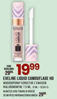 Korektor EVELINE LIQUID CAMOUFLAGE HD promocja w Drogerie Natura