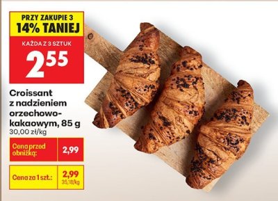 Croissant z nadzieniem orzechowo-kakaowym promocja w Biedronka