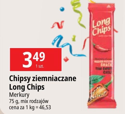 Chipsy thai sweet chili Long chips promocja