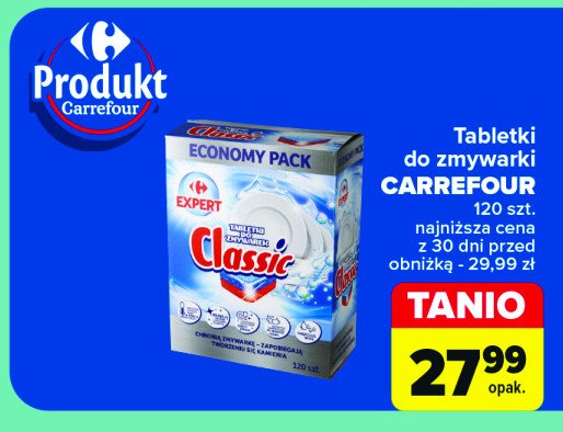 Tabletki do zmywarki classic Carrefour expert promocja