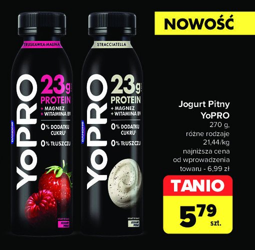 Jogurt stracciatella Danone yopro promocja w Carrefour