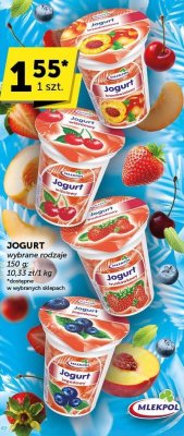 Jogurt, wybrane rodzaje Mlekpol promocja w Groszek