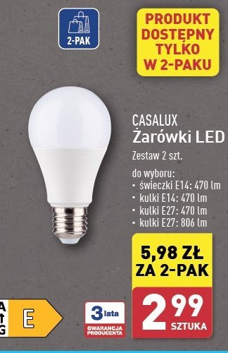 Żarówka led e27 7.3w kulka promocja