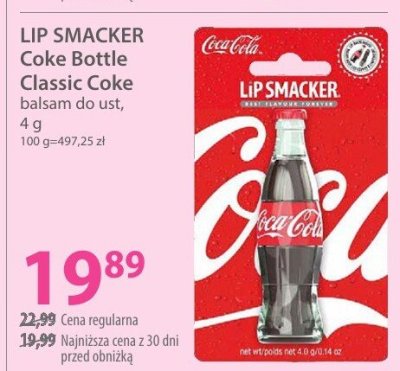 Balsam do ust LIP SMACKER Coke Bottle Classic Coke promocja w Hebe