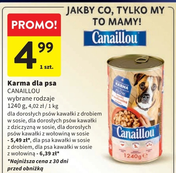 Pokarm dla psa z dziczyzną Canaillou promocja