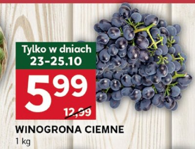 Winogrona ciemne promocja w Stokrotka