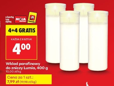 Wkład parafinowy do znicza  promocja w Biedronka